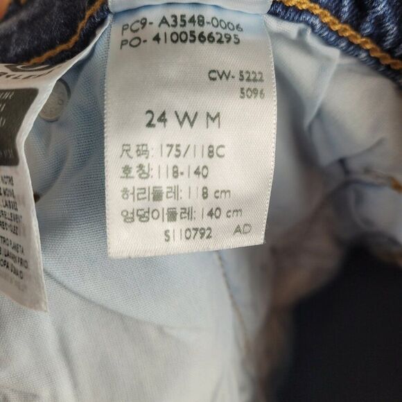 Levi's 501 Original Fit Jeans Worn In Indigo Medium Wash Blue Size 24W M NEW - Picture 12 of 14